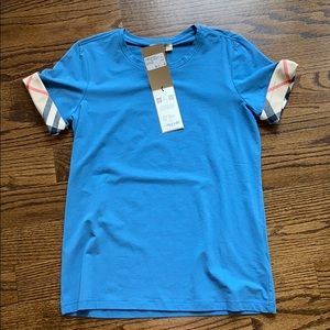 NWT Blue Burberry Tee Shirt